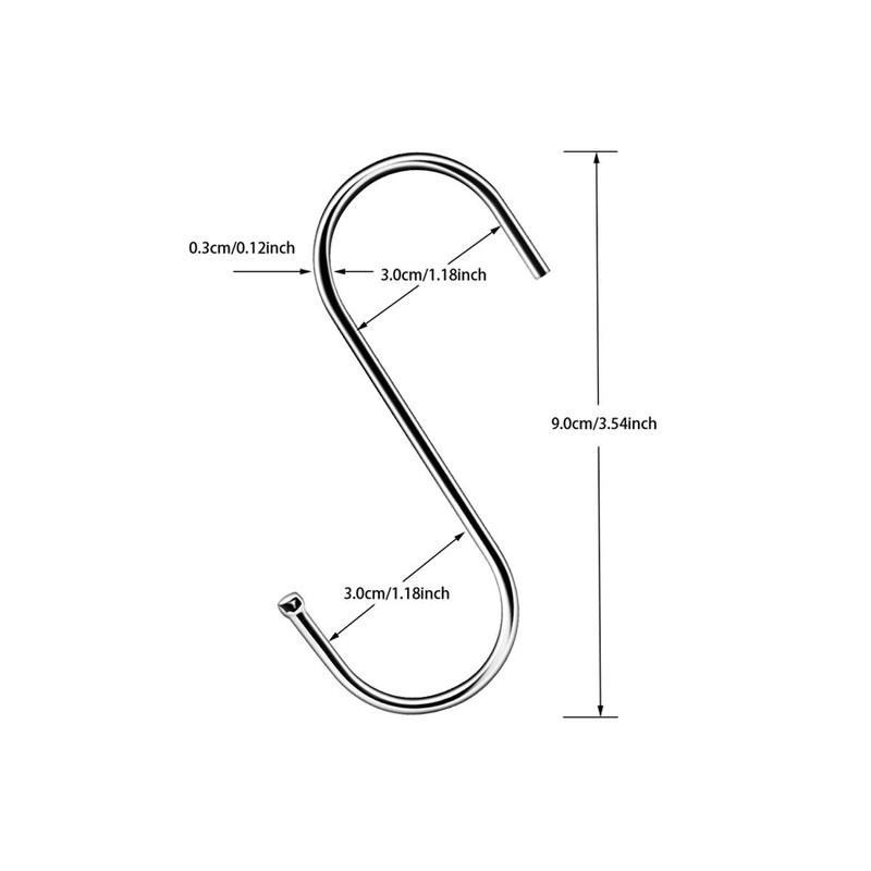 30 Pack S Hooks Heavy Duty Metal S Shaped Hooks