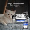 LKUWEE Bebedero para Gato, 304 Acero Inoxidable Fuente para Gato,