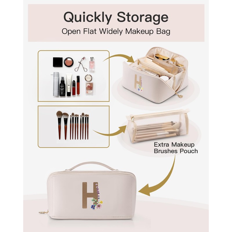 Vlando Bolsa de cosméticos de viaje - Bolsa de maquillaje,