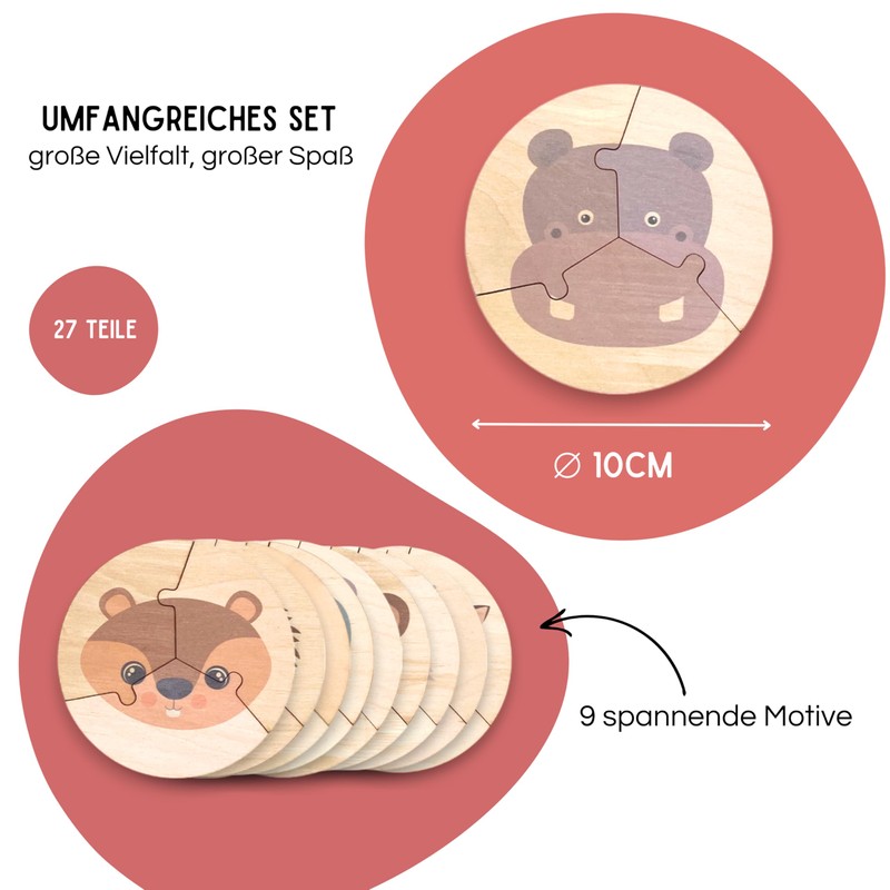 Wooden Puzzle Children (Exotic Animals)