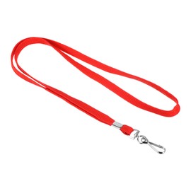 PATIKIL 17.7" Badge Lanyards, 10 Pack Neck Strap Flat Strap Lanyard with Swivel J Hook Clip for ID Badge Card Holder Name Tag Keychain, Red
