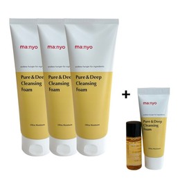Manyo Factory Large Size Pure Cleansing Foam 200ml x 3 + Pure Foam 20ml 1 + Deep Clean 8ml 1 / Circle / 마녀공장 대용량 퓨어 클렌징 폼200ml x 3개 + 퓨어폼20ml 1개 + 딥클린8ml 1개  써클