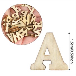 208 Pcs Mini Wooden Letters for Crafts, 15MM Small Scrabble Letters for DIY, Craft Alphabets for Decorative Displays, Signs and Art Letters A to Z