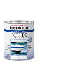 Rust-Oleum 206999-4PK Marine Coatings Topside Paint, Quart, White, 4 Pack