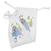 Ambesonne Star Fabric Pouch Set of 2, Girl on Ladder