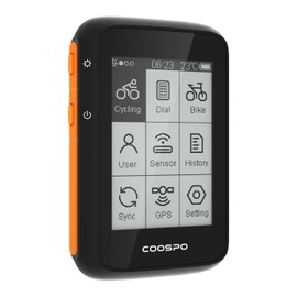 COOSPO Bicycle Computer GPS Wireless Bluetooth 5.0 & ANT+ Bicycle Computer Waterproof Bicycle Speedometer with Automatic Backlight 2.6 Inch Large LCD Display
