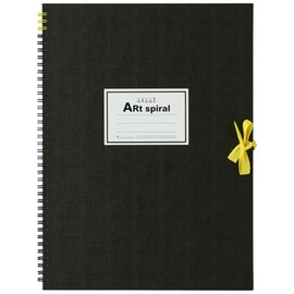 Maruman Sketchbook F4 Art Spiral Drawing Paper, Thick, Black, 24 Sheets S314-05