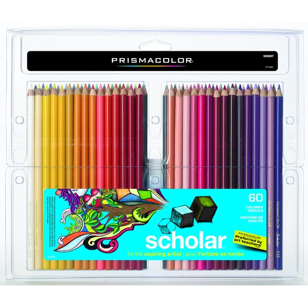 Prismacolor Scholar Colored Pencils, Adult Coloring, 60 Pack