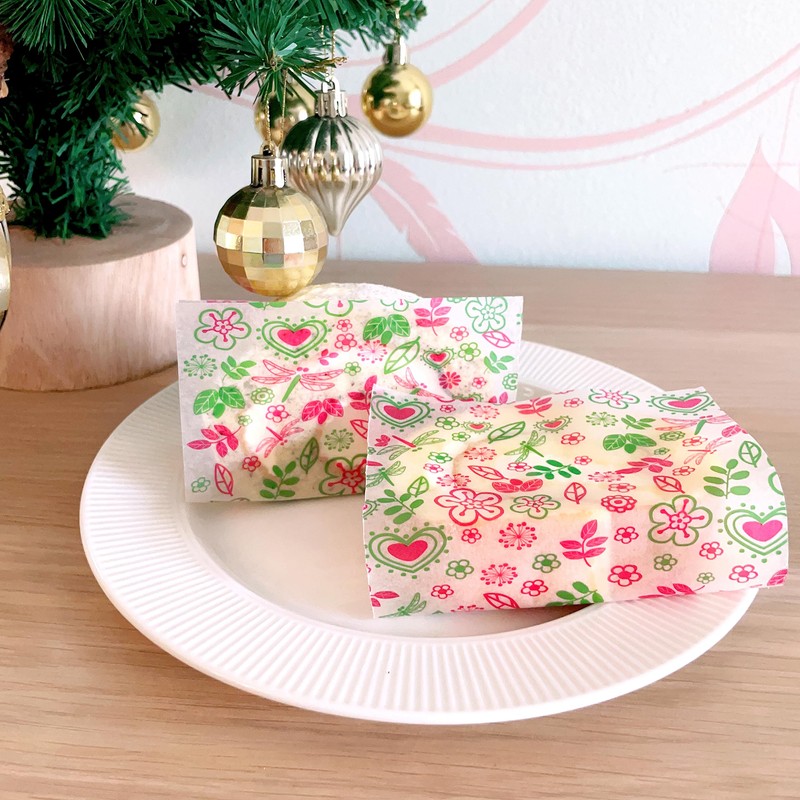 ZZJ 150pcs Flower Patterned Wax Food Paper Liners for Picnic,