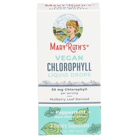 Mary Ruths Clorofila Líquida Vegana con Sabor a Menta, 60 ml