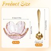8 Pcs Gold Rim Pink Cherry Blossom Glass Bowls and