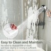 Seenus PEVA Clear Shower Curtain Liner Extra Long with Hooks,