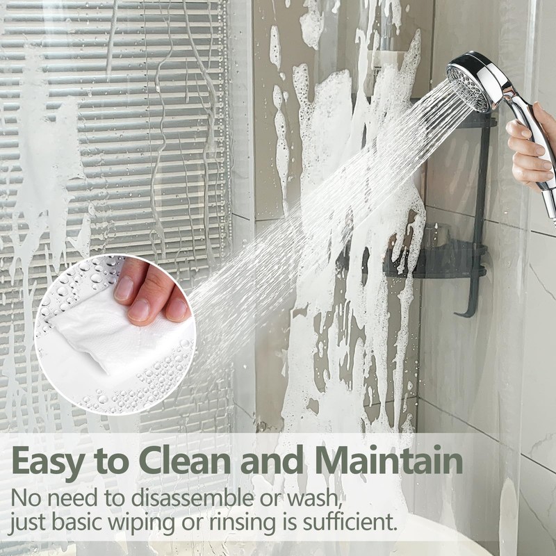 Seenus PEVA Clear Shower Curtain Liner Extra Long with Hooks,