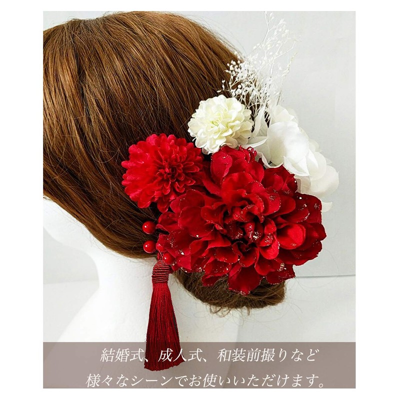 J's Select Floral Hair Ornaments, 9-Piece Set, For Weddings, Graduations,