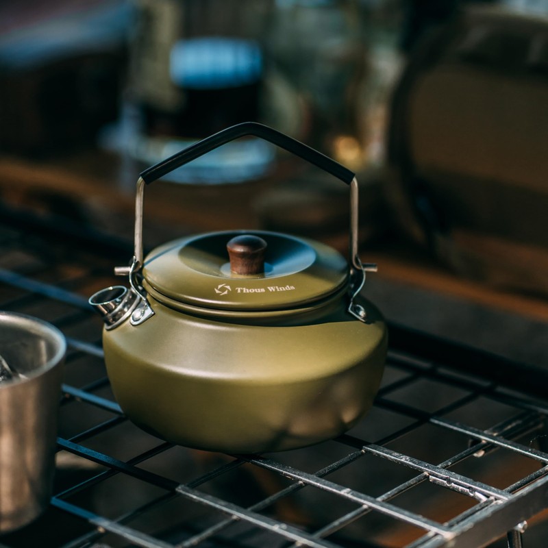 Thous Winds 0.6 Liter Lightweight Stainless Steel Camping Kettle Portable