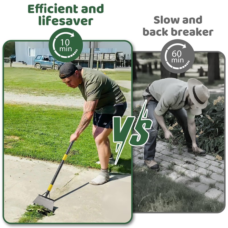 Garden Flat Shovel,74" Ice Scraper for Driveway Sidewalks, Floor Ice
