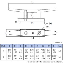 TopHomer Open Base Boat Clamp 316 Stainless Steel Marine Mooring Bolt Accessories Heavy Duty Dock Cleat for Kayak Boat Yacht (8")