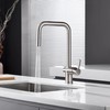 SUMERAIN Pull Down Kitchen Sink Faucet with Sprayer Brushed Nickel