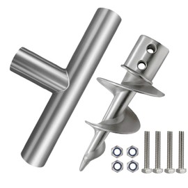 Fologtoo Dock Auger Kit with T-Handle,304 Stainless Steel Sand Auger Anchor