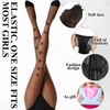 Coume 6 Pairs Women's Bow Tights Lolita Fishnet Patterned Tights