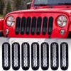 AggAuto Grille Inserts Compatible With Jeep Wrangler JK JKU 2007