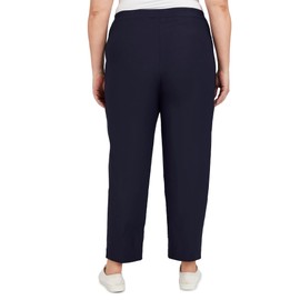 Alfred Dunner womens Allure Slimming Plus Size Short Stretch - Modern Fit Pants, Navy, 24 US