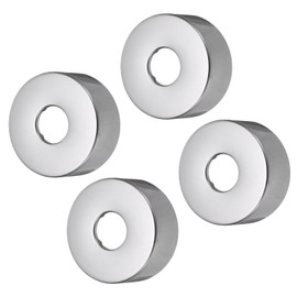 sourcing map 4pcs Shower Arm Flange 66mm/2.6" OD Escutcheon Plate Stainless Steel Round Plumbing Cover Plates for 21mm/0.8" Dia Water Pipe Faucet Decoration Accessories, Silver Tone