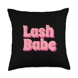 Lash Babe Lash Artist Lash Tech Eyelash Lash Throw Pillow