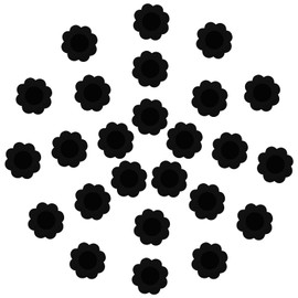 STURME 25 Pairs Nipple Covers Disposable, Breast Pasties Comfortable & Natural, Adhesive Satin Petals Pasties for Women (Black)