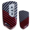 iJDMTOY Glossy Black/Red Mix Color Carbon Fiber Finish Hard Plastic