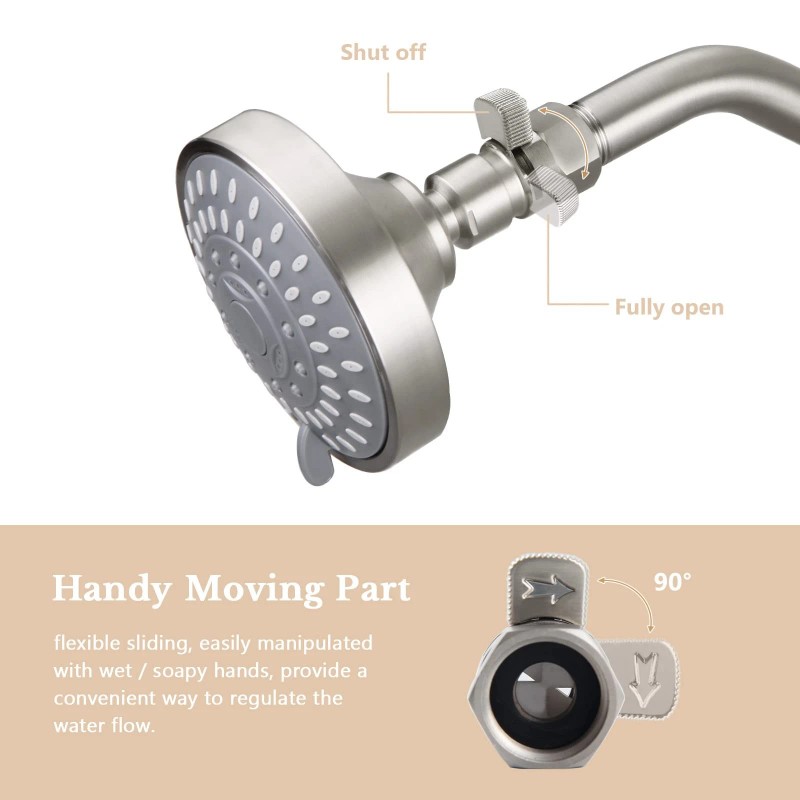 APLusee Water Flow Restrictor, Aplusee Brass Shower Head Pressure Reducer,