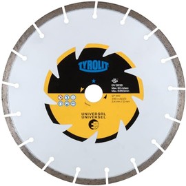 TYROLIT 125mm Dry Cutting Diamond Blade, Segmented Stone and Tile Cutting Disc for Angle Grinders, Universal Applications for Concrete, Masonry and Bricks -- 125 x 22.23 mm