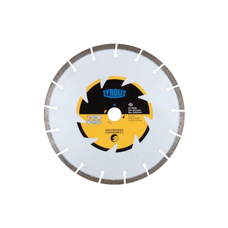 TYROLIT 125mm Dry Cutting Diamond Blade, Segmented Stone and Tile