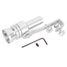 For Exhaust Whistle-Car Sound Simulator Whistle Turbo Sound Simulator Whistle Exhaust Pipe Simulator Whistle Car Modification Tail Throat Exhaust Pipe Whistle Aluminium Alloy Silver Tc-L