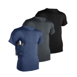 Lilcreek Conceal Carry Shirts for Men 3 Pack, Concealed Carry T-Shirt Holster