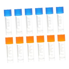 CIYODO 500pcs Graduated Test Tubes with Screw Lids Leak Tubes for Science Labs Schools Small Object Storage for Easy Visibility