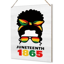 1865 Juneteenth Door Decorations June 19th Freedom Day Decorations Outdoor for Yard Memorial Independence Day Outside Decor 8 x 10 inches