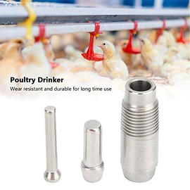 6 Piezas de Acero Inoxidable Bebedero de Pollo Pato automático Aves de Corral pezón Equipo de Cultivo Kit de Agua para Aves de Corral