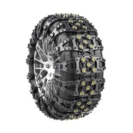 Tire Snow Chains, 6 Pcs, Adjustable, Premium Quality, All Season, Emergencies,Anti-Skid, for Car, SUV,for Winter Driving on Snow, Ice, Mud, and Mountain Roads，for Tire Width 6.5-10.82"