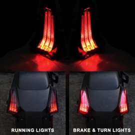 SAUTVS LED Taillights for Can-Am Ryker, LED Smoked Black Tail Light Brake Light Taillight for Can-Am Ryker 600 900 & Rally Accessories (2PCS, Replace #710005284, 710005285)