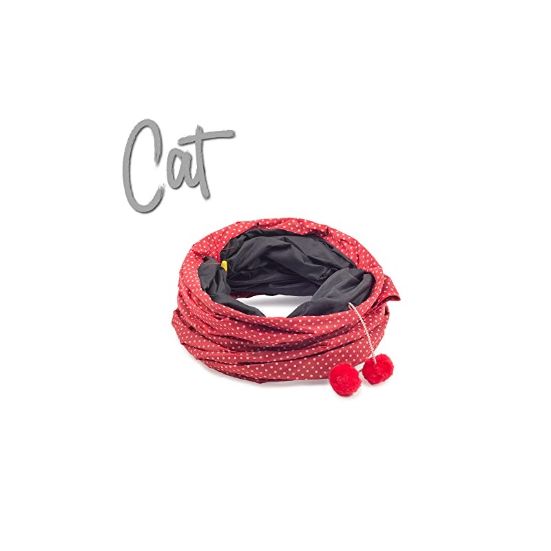 Ancol Red Polka Dot Cat Tunnel