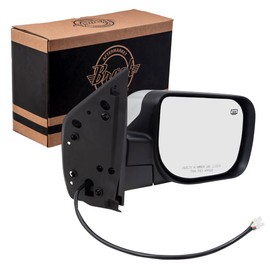 Replacement Passengers Power Side View Mirror Heated w/Chrome Cover Compatible with 2004-2015 Titan 96301-ZC20A