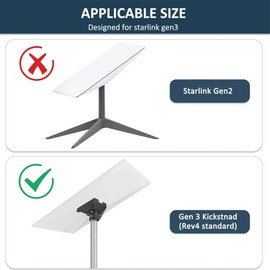 Starlink Gen 3 Pipe Adapter, Heavy Duty for Starlink V3 Pipe Adapter, Starlink Pole Mount, Starlink V3 Mount Plate Roof Mount Starlink Gen 3 Mount Kit Gen3/V3