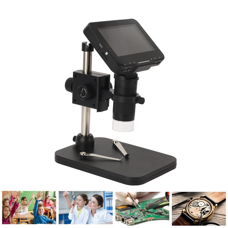 Digital Microscope 4.3in IPS Screen 1000X Inspection Microscope with LED