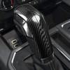 2Pcs Gear Shift Knob Cover Trim Protective Carbon Fiber Gear