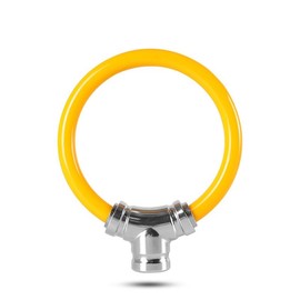 Thick steel wire lock bike lock alloy ring lock suitable for mountain bike and road bike, waterproof, corrosion resistant, anti-theft with accessories - Color: Orange color