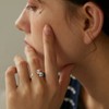 FOREVER QUEEN Adjustable Initial Letter Ring for Women 925 Sterling