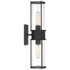 Possini Euro Design Miranda Modern Wall Light Sconce Matte Black