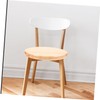KONTONTY Round Wooden Stool Seat Replacement Sturdy Rubberwood Top for