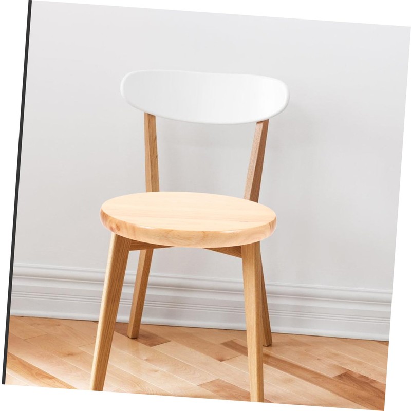 KONTONTY Round Wooden Stool Seat Replacement Sturdy Rubberwood Top for